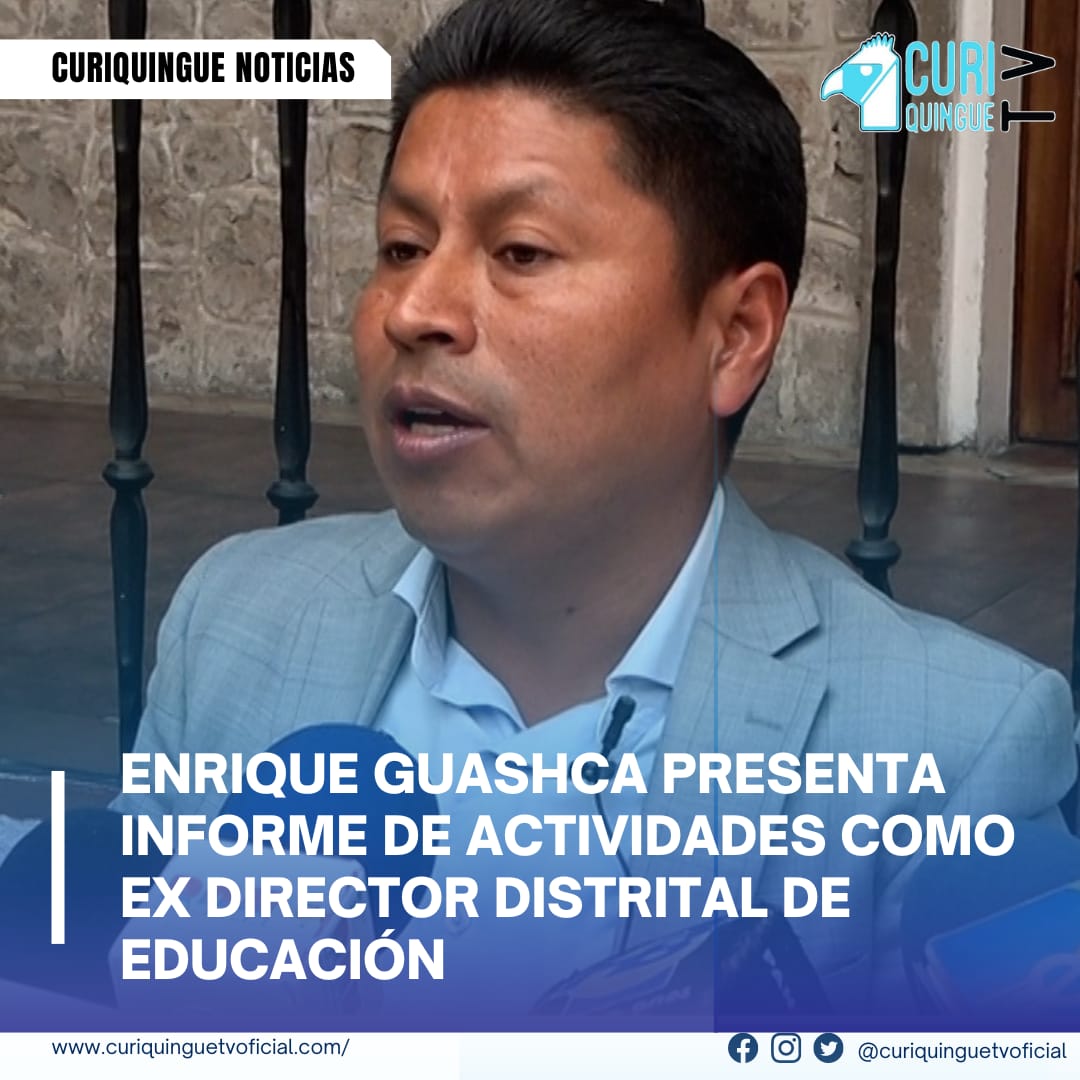 Enrique Guashca ex director Distrital de Educación de Pujilí y Saquisilí