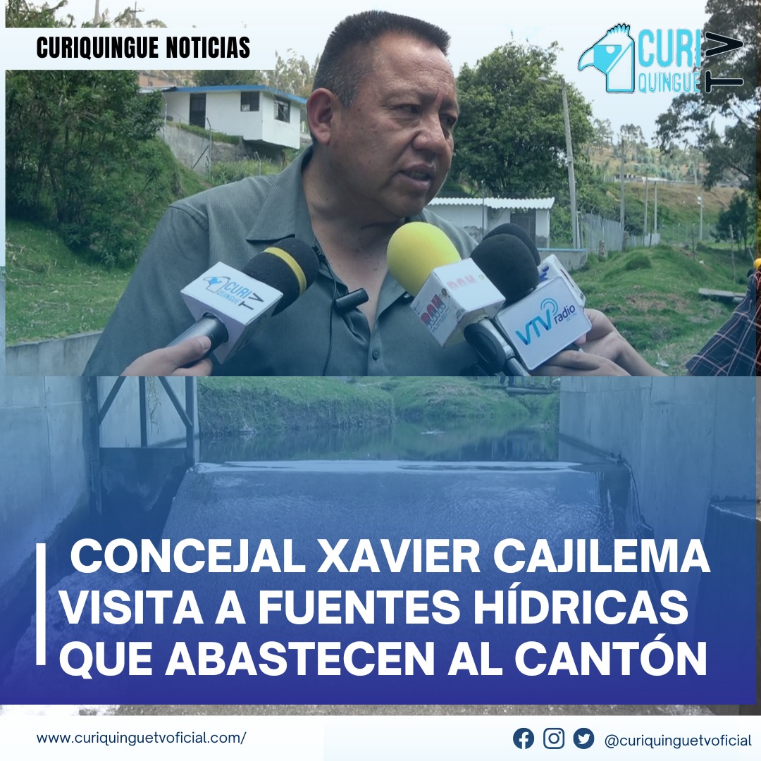 El concejal Xavier Cajilema, se pronuncian sobre el abastecimiento de agua en el cantón