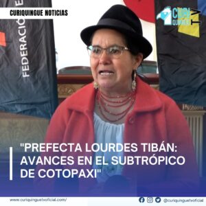 #NoticiaProvincial Trabajo Arduo en el Subtrópico La prefecta de Cotopaxi, Lourdes Tibán, destacó los logros obtenidos en el trabajo realizado en el subtrópico de la provincia, resaltando la recepción positiva de la comunidad y los avances en la gestión ambiental y social. Más noticias y Tv en vivo: https://curiquinguetv.com/ #CuriquingueTVOficial