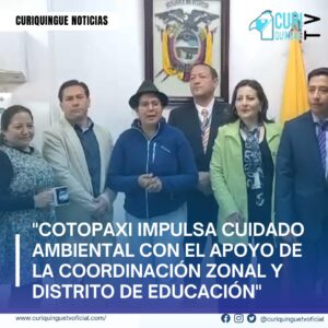 #NoticiaProvincial Unidad por el Medio Ambiente La prefecta de Cotopaxi, Lourdes Tibán, se reunió con el Director Zonal de Educación, Pablo Cisneros, y la Directora Distrital de Latacunga, Nancy Espinosa, para desarrollar nuevas estrategias de trabajo con niños y jóvenes en pro del cuidado del medio ambiente, en respuesta a la crisis ambiental que enfrenta el país por incendios y sequías. Más noticias y Tv en vivo: https://curiquinguetv.com/ #CuriquingueTVOficial