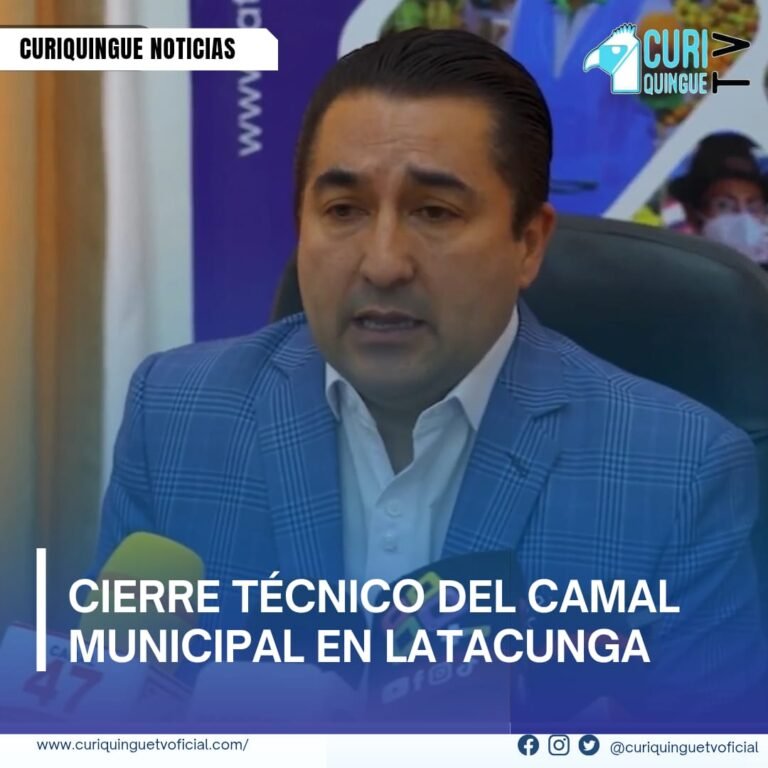 #NoticiaLocal El alcalde del cantón Latacunga, Fabricio Tinajero, anunció el cierre técnico del camal municipal del sector San Martín, debido a que se trasladarán varios equipos hacia el camal ubicado en el sector de Poalo. Este cambio busca mejorar la infraestructura y los servicios en la zona, beneficiando a la comunidad local. Más información y Tv en vivo en: https://curiquinguetv.com/ #CuriquingueTv
