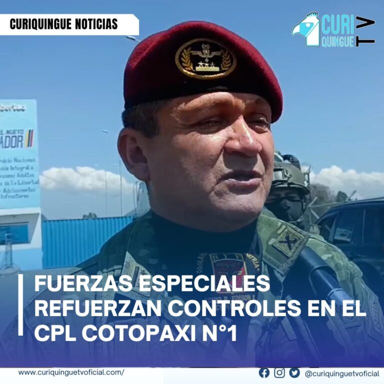 #NoticiaProvincial El coronel Edison Benavides anunció operativos en el centro de privación de libertad N°1 Cotopaxi, para evitar el ingreso de artículos prohibidos, además, la Brigada de Fuerzas Especiales N°9 "Patria", refuerza el respeto a los símbolos patrios con ceremonias cívicas semanales. Más noticias y Tv en vivo: www.curiquinguetv.com #CuriquingueTvOficial