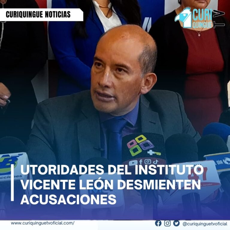 #NoticiaLocal Autoridades del Instituto Vicente León desmienten supuestas irregularidades y aclaran que la educación es gratuita, sin cobros indebidos, además, aseguran que no existen denuncias de acoso estudiantil y que las actividades académicas continúan con normalidad. Más noticias y Tv en vivo: www.curiquinguetv.com #CuriquingueTvOficial