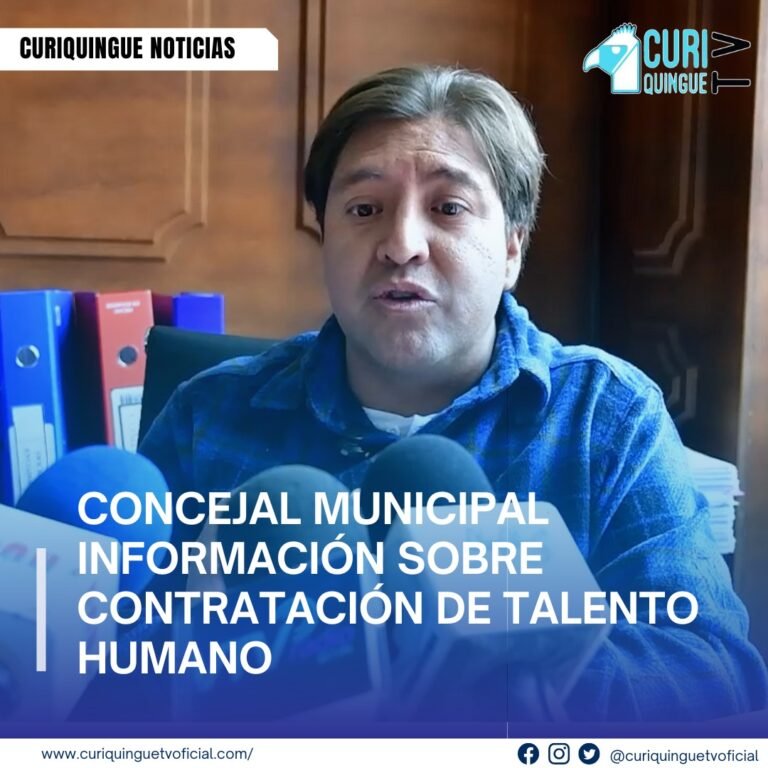 #Nota Local Un concejal del municipio se pronunció respecto a la contratación de nuevos servidores públicos dentro del plan de gestión 2024. Explicó que el número de funcionarios ha aumentado con el objetivo de mejorar la eficiencia en la atención ciudadana y fortalecer los proyectos municipales. Más noticias y Tv en vivo: www.curiquinguetv.com #CuriquingueTV