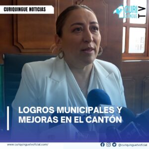 #NoticiaLocal Nancy Chacón, concejal de Latacunga, presentó un informe sobre logros municipales, destacando avances fiscales y administrativos. También mencionó mejoras en movilidad, tránsito y obras públicas, como la intervención en la calle Padre Salcedo. Más noticias y Tv en vivo: www.curiquinnguetv.com #Latacunga #ObrasPúblicas #CuriquingueTvOficial