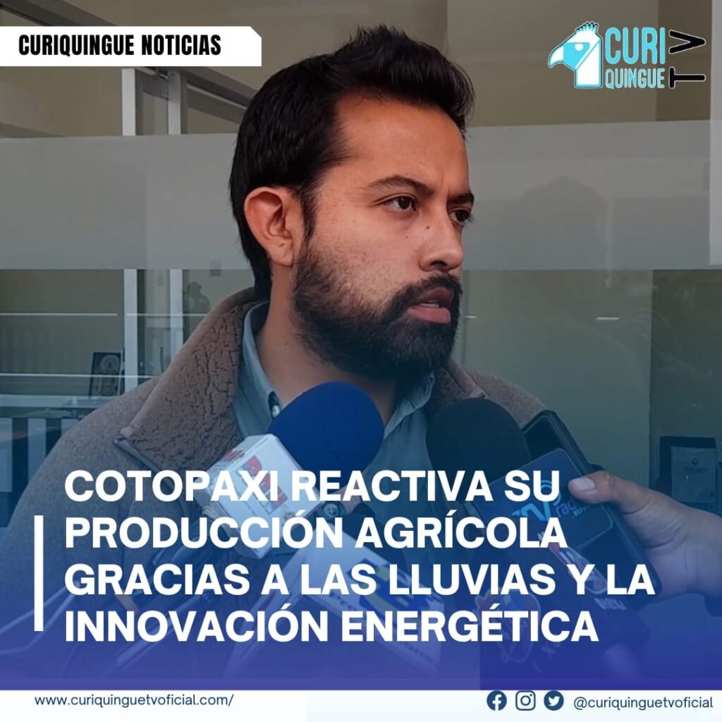 #NoticiaProvincial Jorge Luis Baño, director distrital del MAG en Cotopaxi, informó que las lluvias recientes han favorecido la reactivación agrícola en la provincia. Este cambio ha mejorado sectores productivos clave, como la producción lechera, permitiendo a los agricultores trabajar nuevamente sus tierras. Además, destacó el impulso hacia prácticas sostenibles mediante la incorporación de energías renovables, especialmente la solar, para optimizar los procesos productivos. Más noticias y Tv en vivo: www.curiquinnguetv.com #CuriquingueTvOficial