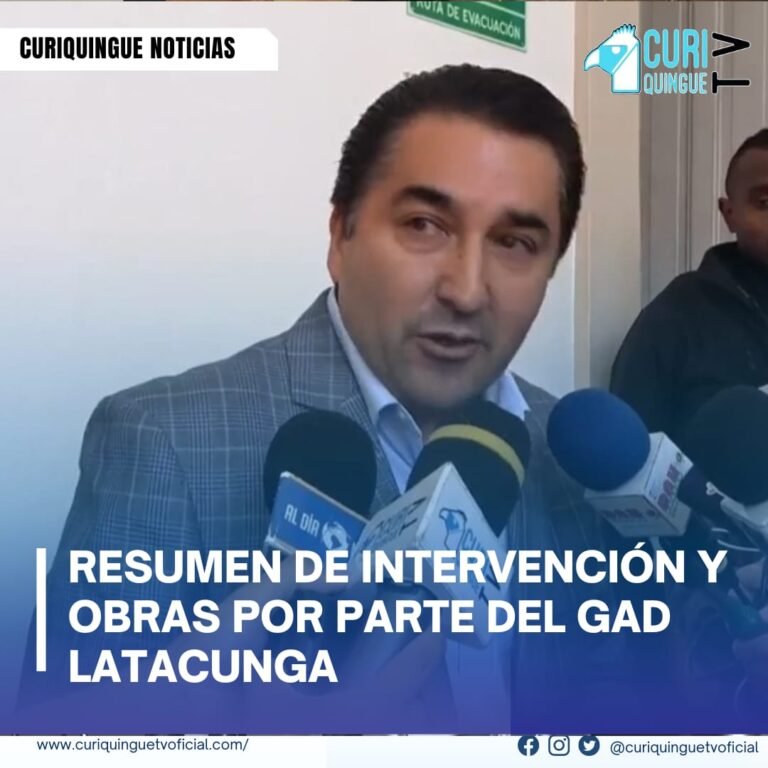 #NoticiaLocal El Alcade del cantón Latacunga Fabricio Tinajero nos informa sobre los trabajos realizados dentro del pasaje Luis Fernano Vivero y padre Sacedo, además de tres temas del estado de Brasil dentro de la Ciudad Más noticias y Tv en vivo: www.curiquinguetv.com #CuriquingueTvOficial