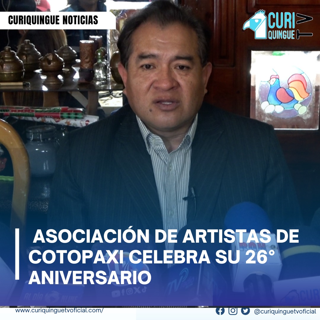 #NoticiaProvincial La Asociación de Artistas de Cotopaxi conmemora 26 años de trayectoria con varios eventos. Destacan la "Noche de la Confraternidad Artística", el 24 de enero y la sesión solemne el 31 se han abierto audiciones para artistas interesados en unirse a la institución. Rafael Santa Cruz, socio de la asociación, destacó la importancia de fortalecer el arte local. Más noticias y Tv en vivo: www.curiquinguetv.com #CuriquingueTvOficial