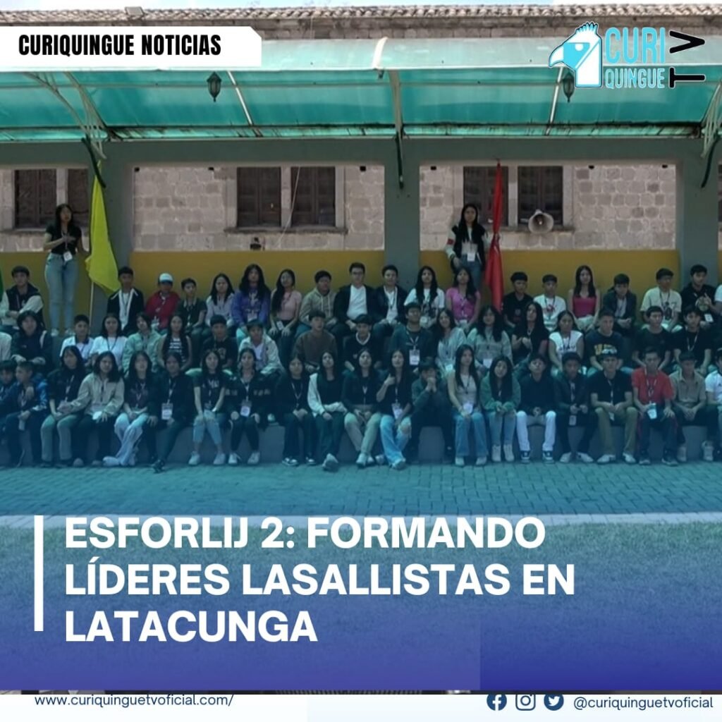 #NoticiaProvincial La Unidad Educativa San Sosé "Lla Salle" Latacunga es la sede del ESFORLIJ 2 , un evento nacional que reúne a jóvenes de instituciones lasallistas para fortalecer su liderazgo. Cada año, la sede se elige por sorteo y el evento está dirigido a estudiantes de 14 y 15 años . Más noticias y Tv en vivo: www.curiquinguetv.com #CuriquingueTVOficial