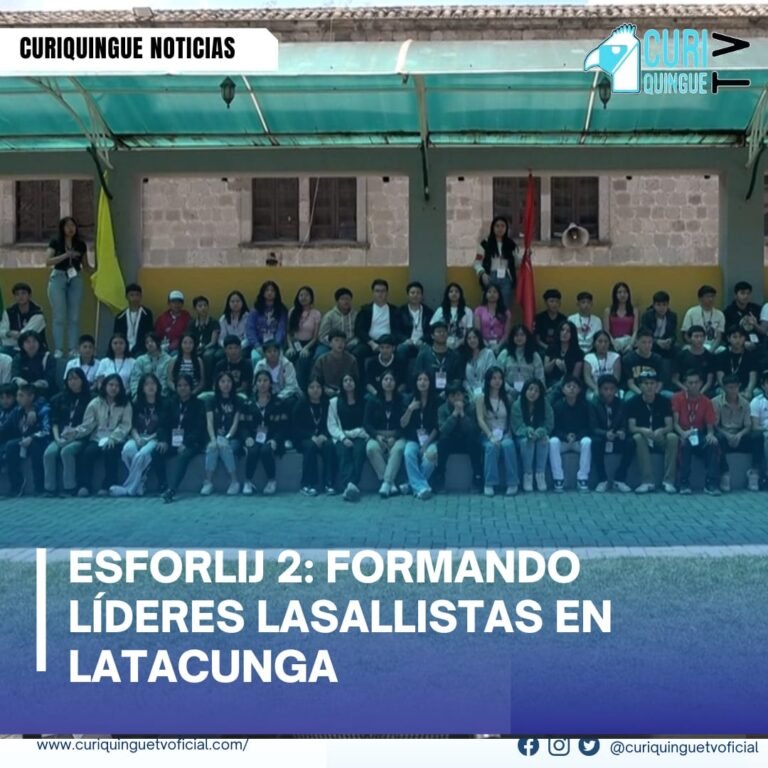 #NoticiaProvincial La Unidad Educativa San Sosé "Lla Salle" Latacunga es la sede del ESFORLIJ 2 , un evento nacional que reúne a jóvenes de instituciones lasallistas para fortalecer su liderazgo. Cada año, la sede se elige por sorteo y el evento está dirigido a estudiantes de 14 y 15 años . Más noticias y Tv en vivo: www.curiquinguetv.com #CuriquingueTVOficial