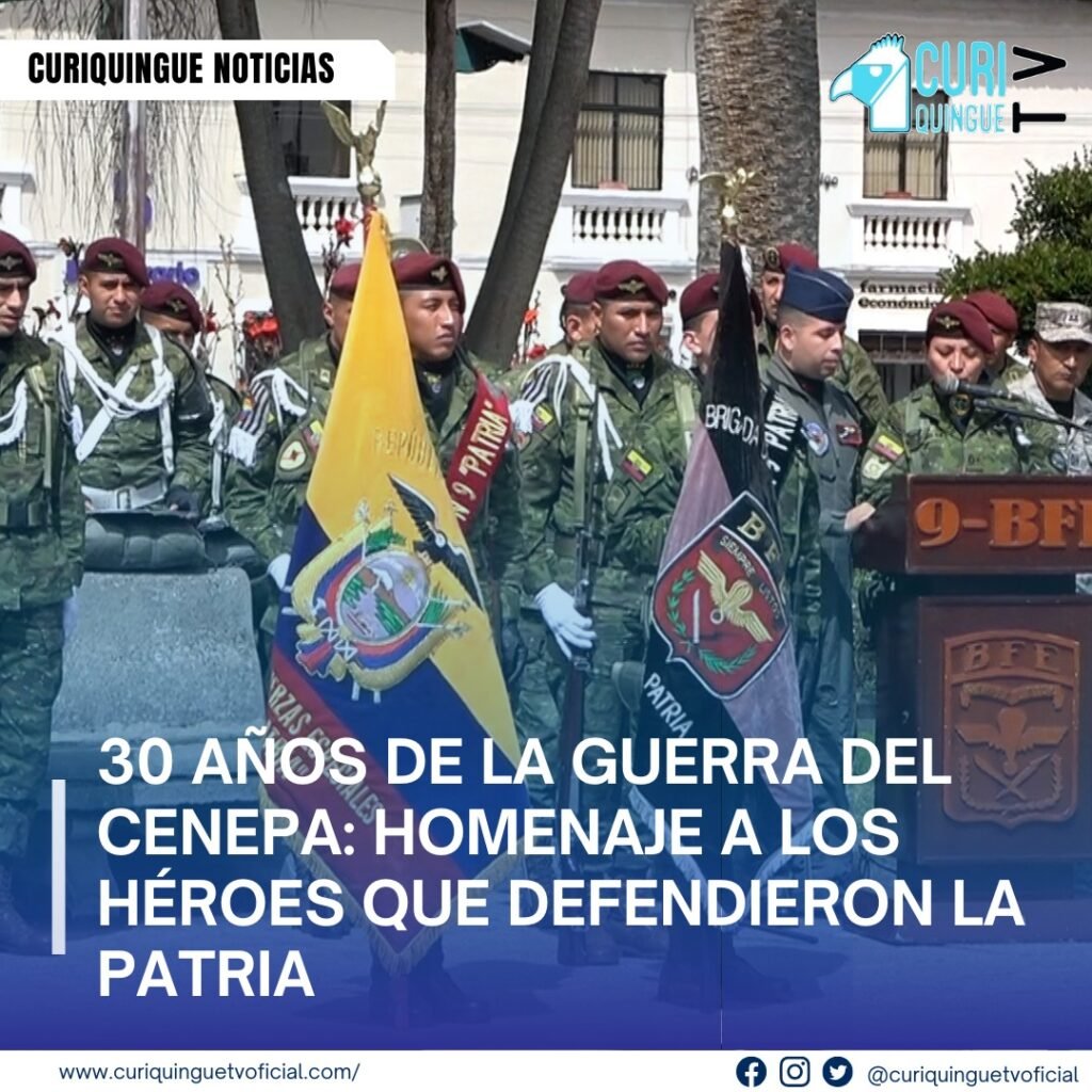 #NoticiaProvincial Treinta años después de la Guerra del Cenepa, Ecuador recuerda con orgullo la valentía de sus soldados. En un acto conmemorativo en Cotopaxi, en el parque Vicente León en Latacunga, autoridades y ciudadanos rindieron homenaje a los héroes de esta gesta histórica. Más noticias y Tv en vivo: www.curiquinguetv.com #CuriquingueTVOficial