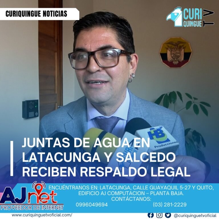 #NoticiaCantonal Se ha oficializado la entrega de nombramientos a diversas juntas de agua potable y de riego en Latacunga y Salcedo. Esta iniciativa no solo brinda respaldo legal a las organizaciones comunitarias, sino que también fortalece la administración del recurso hídrico en beneficio de más de 3.000 habitantes. Le recordamos que puede seguir a través de #CuriquingueTv en #ATVCABLE #canal83 #Latacunga #Pujilí #Saquisilí #CBVisión #canal79 #Salcedo #Ambato #TVPlus #canal48 #LaManá #Valencia #Quevedo ¡Gracias por sintonizarnos! Más noticias y Tv en vivo: www.curiquinguetv.com #CuriquingueTvOficial