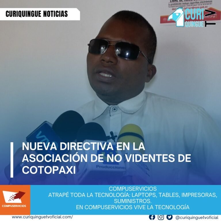 #NoticiaLocal Ignacio Veintimilla asumió la presidencia de la Asociación de No Videntes y Baja Visión de Cotopaxi. La directiva directiva impulsó emprendimientos, deporte y lectura en braille. La nueva administración comenzará fortaleciendo estos proyectos. Más noticias y Tv en vivo: www.curiquinguetv.com #CuriquingueTvOficial