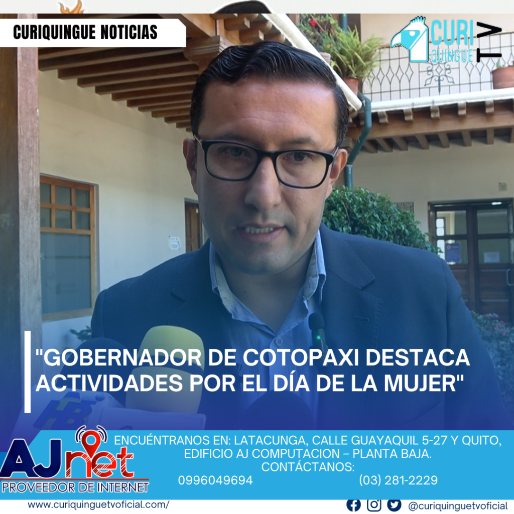 #NoticiaLocal En el marco del 8 de marzo, Día de la Mujer, el gobernador de Cotopaxi destacó las diversas actividades realizadas en unidades educativas y casas de salud de la provincia. Además, abordó otros temas como la alerta naranja por la situación invernal y la seguridad en la región. Le recordamos que puede seguir a través de #CuriquingueTv en #ATVCABLE #canal83 #Latacunga #Pujilí #Saquisilí #CBVisión #canal79 #Salcedo #Ambato #TVPlus #canal48 #LaManá #Valencia #Quevedo ¡Gracias por sintonizarnos! Más noticias y Tv en vivo: www.curiquinguetv.com #CuriquingueTvOficial