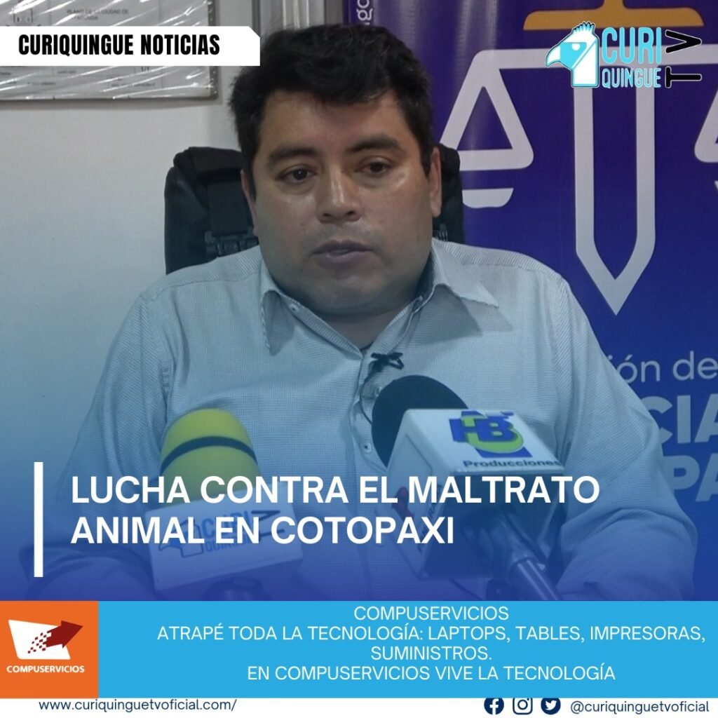 #NoticiaLocal Marcelo Sandoval, director de Justicia Municipal, se pronunció sobre la lucha contra el maltrato animal en la provincia de Cotopaxi. En las últimas semanas, se han reportado varios casos de maltrato animal, incluyendo el ahorcamiento de canes y el caso del sector Belisario Quevedo donde un perro fue arrastrado desde el balde de la camioneta de su dueño. Sandoval destacó la importancia de tomar medidas enérgicas contra este tipo de delitos y anunció que se están tomando acciones y también invita a la reflexión de la ciudadanía. Le recordamos que puede seguirnos a través de #CuriquingueTv en #ATVCABLE #canal83 #Latacunga #Pujilí #Saquisilí #CBVisión #canal79 #Salcedo #Ambato #TVPlus #canal48 #LaManá #Valencia #Quevedo ¡Gracias por sintonizarnos! Más noticias y Tv en vivo: www.curiquinguetv.com #CuriquingueTvOficial