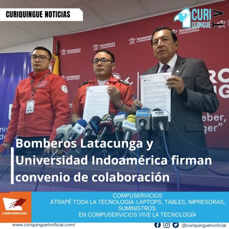 #NoticiaLocal El Cuerpo de Bomberos de Latacunga y la Universidad Indoamérica han firmado un convenio de colaboración que busca fortalecer la formación y capacitación de los integrantes del cuerpo de bomberos. El convenio establece dos objetivos principales: prácticas pre-profesionales y la posibilidad de que los integrantes del cuerpo de bomberos puedan seguir estudiando y obtener títulos de tercer y cuarto nivel. Este acuerdo es un paso importante para mejorar la capacidad de respuesta y la eficiencia del Cuerpo de Bomberos de Latacunga, y también para ofrecer oportunidades de crecimiento y desarrollo a sus integrantes. Le recordamos que puede seguir a través de #CuriquingueTv en #ATVCABLE #canal83 #Latacunga #Pujilí #Saquisilí #CBVisión #canal79 #Salcedo #Ambato #TVPlus #canal48 #LaManá #Valencia #Quevedo ¡Gracias por sintonizarnos! Más noticias y Tv en vivo: www.curiquinguetv.com #CuriquingueTvOficial