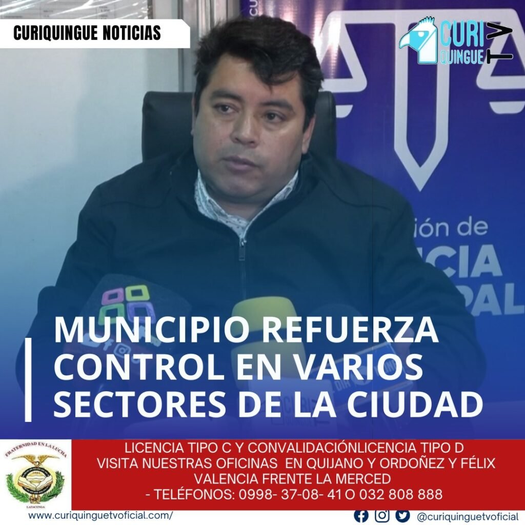 #NoticiaLocal El director de Justicia Municipal anunció que se han realizado operativos en varios sectores de la ciudad, incluyendo la Avenida Unidad Nacional. Estas acciones tienen como objetivo garantizar el cumplimiento de la normativa vigente, especialmente en locales que expendan licor. Según la autoridad, se han clausurado varios establecimientos que no cumplían con los requisitos legales, lo que busca proteger la salud y la seguridad de la ciudadanía. La clausura de estos locales es una medida que busca prevenir la venta de productos sin notificación sanitaria y garantizar que los comerciantes cumplan con las normas tributarias y de funcionamiento. Le recordamos que puede seguir a través de #CuriquingueTv en #ATVCABLE #canal83 #Latacunga #Pujilí #Saquisilí #CBVisión #canal79 #Salcedo #Ambato #TVPlus #canal48 #LaManá #Valencia #Quevedo ¡Gracias por sintonizarnos! Más noticias y Tv en vivo: www.curiquinguetv.com #CuriquingueTvOficial