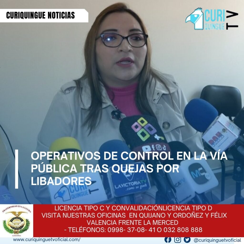 #NoticiaLocal La Intendencia General de Policía informó sobre los operativos de control realizados el pasado fin de semana en varios sectores de la ciudad, la medida responde a las quejas de la ciudadanía sobre personas que liban en la vía pública. Los operativos tienen como objetivo mantener el orden y la seguridad en las calles. Le recordamos que puede seguir a través de #CuriquingueTv en #ATVCABLE #canal83 #Latacunga #Pujilí #Saquisilí #CBVisión #canal79 #Salcedo #Ambato #TVPlus #canal48 #LaManá #Valencia #Quevedo ¡Gracias por sintonizarnos! Más noticias y Tv en vivo: www.curiquinguetv.com #CuriquingueTvOficial