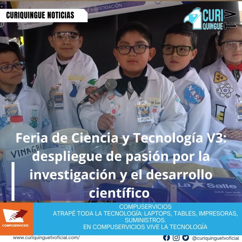 #NoticiaLocal Feria de Ciencia y Tecnología en el Parque de San Francisco. La comunidad de Latacunga se vio beneficiada con la realización de la Feria de Ciencia y Tecnología V3 en el Parque de San Francisco. En este evento, varios estudiantes presentaron sus innovadores proyectos, demostrando su pasión por la investigación y el desarrollo científico. La feria es una excelente oportunidad para que los jóvenes estudiantes desarrollen su creatividad y habilidades científicas. Le recordamos que puede seguir a través de #CuriquingueTv en #ATVCABLE #canal83 #Latacunga #Pujilí #Saquisilí #CBVisión #canal79 #Salcedo #Ambato #TVPlus #canal48 #LaManá #Valencia #Quevedo ¡Gracias por sintonizarnos! Más noticias y Tv en vivo: www.curiquinguetv.com #CuriquingueTvOficial