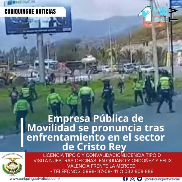 #NoticiaImportante Gerente de Movilidad denuncia agresión planificada contra agentes de tránsito en Cristo Rey. En una rueda de prensa, el director de Movilidad informó sobre un ataque planificado contra varios agentes de tránsito en la zona de Cristo Rey. Según su declaración, el ataque fue premeditado, ya que se generaron falsas alarmas de accidentes para distraer a los agentes. Durante el incidente, una motocicleta fue casi destruida y el auto patrulla recibió varios daños. El director de Movilidad condenó este acto de violencia y aseguró que se tomarán medidas para garantizar la seguridad de los agentes de tránsito. Es importante recordar que la agresión a los agentes de tránsito es un delito grave que puede ser castigado con penas de prisión y multas, según el Código Penal . La autoridad está comprometida con proteger a sus agentes y garantizar la seguridad vial en la zona. Le recordamos que puede seguir a través de #CuriquingueTv en #ATVCABLE #canal83 #Latacunga #Pujilí #Saquisilí #CBVisión #canal79 #Salcedo #Ambato #TVPlus #canal48 #LaManá #Valencia #Quevedo ¡Gracias por sintonizarnos! Más noticias y Tv en vivo: www.curiquinguetv.com #CuriquingueTvOficial