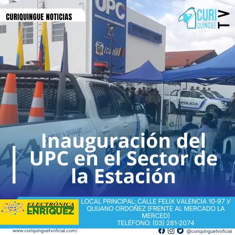 #NoticiaLocal La comunidad del sector de la Estación celebró la inauguración del nuevo UPC (Unidad de Policía Comunitaria). Esta obra era esperada por la colectividad debido a la alta incidencia de asaltos en la zona. Los moradores esperan que la presencia policial constante reduzca el margen de peligrosidad en el sector, mejorando la seguridad y la calidad de vida de los residentes. Le recordamos que puede seguir a través de #CuriquingueTv en #ATVCABLE #canal83 #Latacunga #Pujilí #Saquisilí #CBVisión #canal79 #Salcedo #Ambato #TVPlus #canal48 #LaManá #Valencia #Quevedo ¡Gracias por sintonizarnos! Más noticias y Tv en vivo: www.curiquinguetv.com #CuriquingueTvOficial