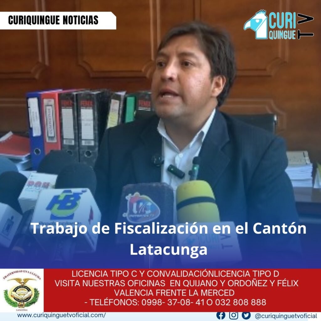 #NoticiaCantonal El concejal Marco Pila informó sobre el trabajo que ha venido realizando en el tema de fiscalización. Destacando la importancia de la fiscalización en el mantenimiento del orden y la transparencia en la gestión pública. Le recordamos que puede seguir a través de #CuriquingueTv en #ATVCABLE #canal83 #Latacunga #Pujilí #Saquisilí #CBVisión #canal79 #Salcedo #Ambato #TVPlus #canal48 #LaManá #Valencia #Quevedo a las 07H00. ¡Gracias por sintonizarnos! #CuriquingueTv #UnaNuevaFormaDeHacerTelevisión www.curiquinguetv.com