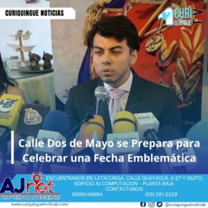 #NoticiaLocal Los moradores de la calle Dos de Mayo afinan los últimos detalles para conmemorar una fecha icónica para la ciudad de Latacunga. Como parte de la celebración, se ha designado al nuevo Mariscal 2025, figura central de esta festividad. Los organizadores extienden una cordial invitación a toda la ciudadanía a participar de los eventos culturales, artísticos y conmemorativos que se desarrollarán en los próximos días. Le recordamos que puede seguir a través de #CuriquingueTv en #ATVCABLE #canal83 #Latacunga #Pujilí #Saquisilí #CBVisión #canal79 #Salcedo #Ambato #TVPlus #canal48 #LaManá #Valencia #Quevedo a las 07H00. ¡Gracias por sintonizarnos! #CuriquingueTv #UnaNuevaFormaDeHacerTelevisión www.curiquinguetv.com