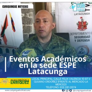 #NoticiaLocal La ESPE sede Latacunga se encuentra realizando distintos eventos en favor de la educación, con motivo del Día Mundial de la Seguridad y Defensa en el Trabajo. Se están difundiendo jornadas académicas y científicas para promover la seguridad y la salud en el trabajo. Le recordamos que puede seguir a través de #CuriquingueTv en #ATVCABLE #canal83 #Latacunga #Pujilí #Saquisilí #CBVisión #canal79 #Salcedo #Ambato #TVPlus #canal48 #LaManá #Valencia #Quevedo a las 07H00. ¡Gracias por sintonizarnos! #CuriquingueTv #UnaNuevaFormaDeHacerTelevisión www.curiquinguetv.com