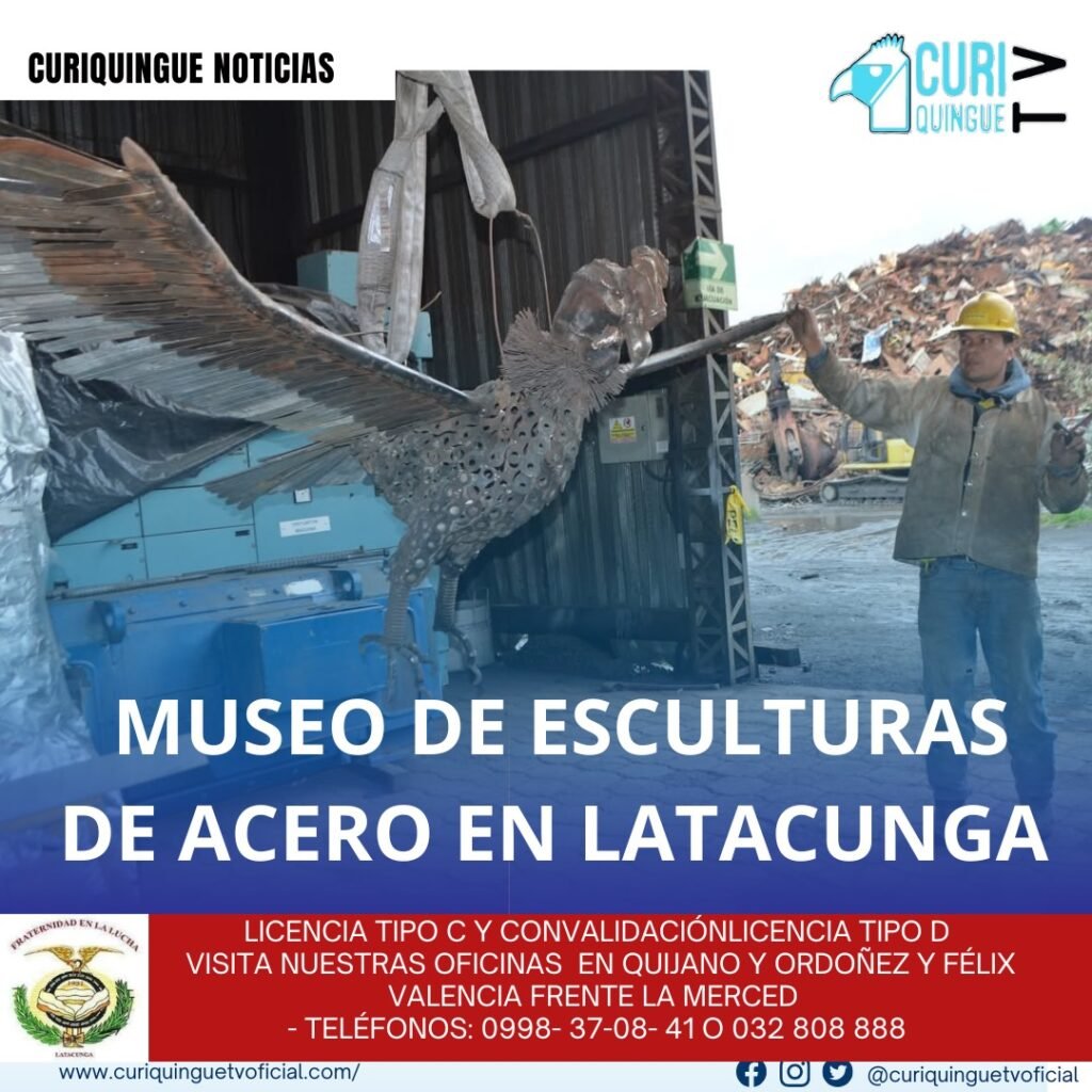 #NoticiaLocal La empresa Novacero y el Municipio de Latacunga se han unido para crear el Museo de Esculturas de Acero, un proyecto que combina arte y sostenibilidad. Este evento promueve el reciclaje y la limpieza de la ciudad, destacando la importancia de cuidar nuestro entorno. Le recordamos que puede seguir a través de #CuriquingueTv en #ATVCABLE #canal83 #Latacunga #Pujilí #Saquisilí #CBVisión #canal79 #Salcedo #Ambato #TVPlus #canal48 #LaManá #Valencia #Quevedo a las 07H00. ¡Gracias por sintonizarnos! #CuriquingueTv #UnaNuevaFormaDeHacerTelevisión www.curiquinguetv.com