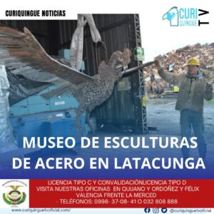 #NoticiaLocal La empresa Novacero y el Municipio de Latacunga se han unido para crear el Museo de Esculturas de Acero, un proyecto que combina arte y sostenibilidad. Este evento promueve el reciclaje y la limpieza de la ciudad, destacando la importancia de cuidar nuestro entorno. Le recordamos que puede seguir a través de #CuriquingueTv en #ATVCABLE #canal83 #Latacunga #Pujilí #Saquisilí #CBVisión #canal79 #Salcedo #Ambato #TVPlus #canal48 #LaManá #Valencia #Quevedo a las 07H00. ¡Gracias por sintonizarnos! #CuriquingueTv #UnaNuevaFormaDeHacerTelevisión www.curiquinguetv.com