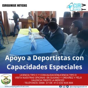 #NoticiaLocal En Latacunga, se están llevando a cabo eventos para apoyar a deportistas con capacidades especiales. El objetivo es que participen en eventos nacionales e internacionales. Los organizadores buscan el apoyo de la empresa privada para obtener financiamiento y seguir impulsando a estos atletas. Le recordamos que puede seguir a través de #CuriquingueTv en #ATVCABLE #canal83 #Latacunga #Pujilí #Saquisilí #CBVisión #canal79 #Salcedo #Ambato #TVPlus #canal48 #LaManá #Valencia #Quevedo a las 07H00. ¡Gracias por sintonizarnos! #CuriquingueTv #UnaNuevaFormaDeHacerTelevisión www.curiquinguetv.com