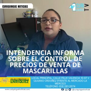 #NoticiaLocal La Intendencia de Policía de Cotopaxi informa sobre el control de precios de venta de mascarillas, tras el aumento en la demanda debido a su requerimiento en varias instituciones educativas para proteger a los niños. Le recordamos que puede seguir a través de #CuriquingueTv en #ATVCABLE #canal83 #Latacunga #Pujilí #Saquisilí #CBVisión #canal79 #Salcedo #Ambato #TVPlus #canal48 #LaManá #Valencia #Quevedo a las 07H00. ¡Gracias por sintonizarnos! #CuriquingueTv #UnaNuevaFormaDeHacerTelevisión www.curiquinguetv.com
