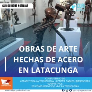 #NoticiaLocal En la Casa de los Marqueses de Latacunga, se inauguró una exhibición de obras de arte hechas de acero reciclado. La muestra estará abierta al público durante 30 días. Le recordamos que puede seguir a través de #CuriquingueTv en #ATVCABLE #canal83 #Latacunga #Pujilí #Saquisilí #CBVisión #canal79 #Salcedo #Ambato #TVPlus #canal48 #LaManá #Valencia #Quevedo a las 07H00. ¡Gracias por sintonizarnos! #CuriquingueTv #UnaNuevaFormaDeHacerTelevisión www.curiquinguetv.com