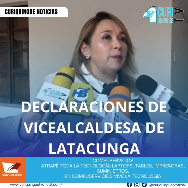 #NoticiaLocal La Vicealcaldesa de Latacunga, María Esther Veloz, se pronunció sobre la situación en la parroquia Belisario Quevedo. Veloz afirmó que se actuará conforme a la ley y se trabajará en conjunto con las autoridades competentes para garantizar el bienestar de la ciudadanía. Le recordamos que puede seguir a través de #CuriquingueTv en #ATVCABLE #canal83 #Latacunga #Pujilí #Saquisilí #CBVisión #canal79 #Salcedo #Ambato #TVPlus #canal48 #LaManá #Valencia #Quevedo a las 07H00. ¡Gracias por sintonizarnos! #CuriquingueTv #UnaNuevaFormaDeHacerTelevisión www.curiquinguetv.com