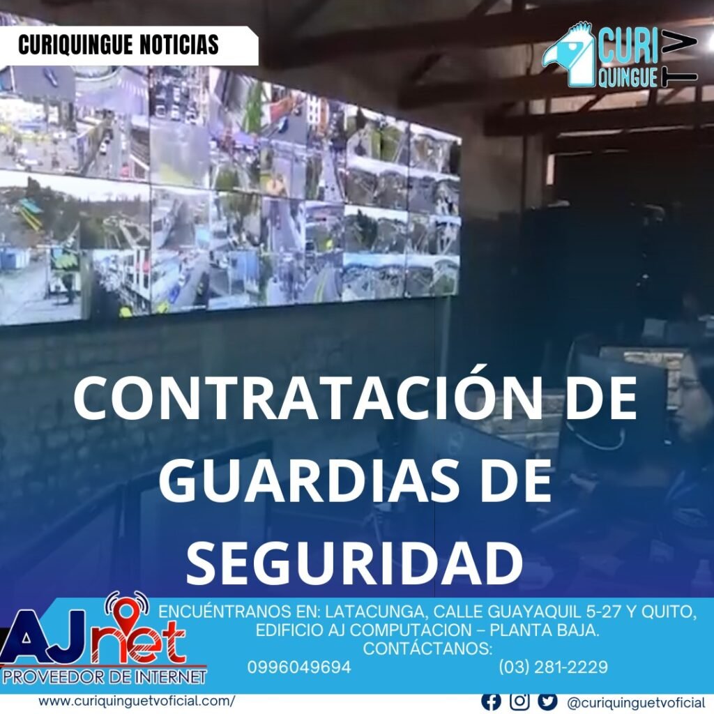 #NoticiaLocal El Director de Seguridad Ciudadana informa sobre el proceso de contratación de guardias de seguridad y sus competencias. Esta iniciativa busca fortalecer la seguridad en la provincia y proteger a los ciudadanos. Le recordamos que puede seguir a través de #CuriquingueTv en #ATVCABLE #canal83 #Latacunga #Pujilí #Saquisilí #CBVisión #canal79 #Salcedo #Ambato #TVPlus #canal48 #LaManá #Valencia #Quevedo a las 07H00. ¡Gracias por sintonizarnos! #CuriquingueTv #UnaNuevaFormaDeHacerTelevisión www.curiquinguetv.com
