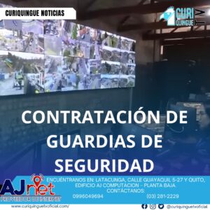 #NoticiaLocal El Director de Seguridad Ciudadana informa sobre el proceso de contratación de guardias de seguridad y sus competencias. Esta iniciativa busca fortalecer la seguridad en la provincia y proteger a los ciudadanos. Le recordamos que puede seguir a través de #CuriquingueTv en #ATVCABLE #canal83 #Latacunga #Pujilí #Saquisilí #CBVisión #canal79 #Salcedo #Ambato #TVPlus #canal48 #LaManá #Valencia #Quevedo a las 07H00. ¡Gracias por sintonizarnos! #CuriquingueTv #UnaNuevaFormaDeHacerTelevisión www.curiquinguetv.com