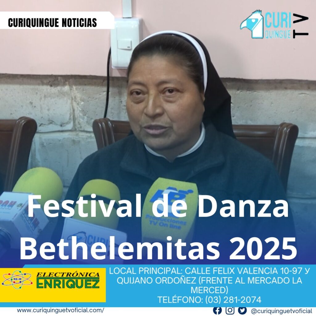 #NoticiaLocal La Unidad Educativa Sagrado Corazón de Jesús invita a la ciudadanía al Festival de Danza Bethelemitas 2025. El evento tendrá lugar este viernes en el Coliseo Mayor de Latacunga. Se espera una gran participación de la comunidad. Le recordamos que puede seguir a través de #CuriquingueTv en #ATVCABLE #canal83 #Latacunga #Pujilí #Saquisilí #CBVisión #canal79 #Salcedo #Ambato #TVPlus #canal48 #LaManá #Valencia #Quevedo a las 07H00. ¡Gracias por sintonizarnos! #CuriquingueTv #UnaNuevaFormaDeHacerTelevisión www.curiquinguetv.com