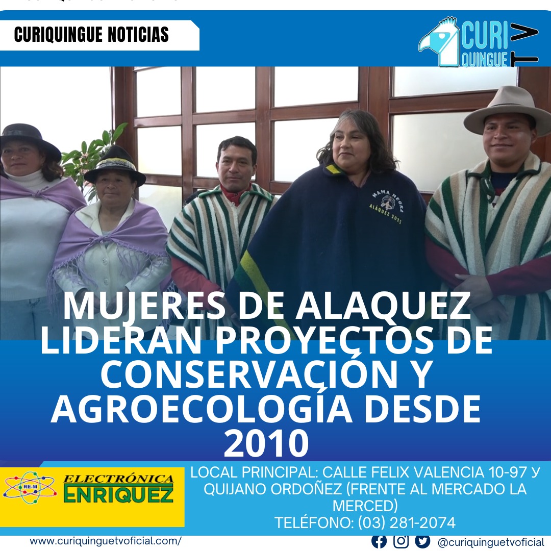 #NoticiaLocal La Asociación de Mujeres Unión y Progreso de Alaquez, presidida por María Román, ha trabajado incansablemente desde 2010 en proyectos que promueven la conservación de la naturaleza, la agroecología y la nutrición infantil. Uno de sus proyectos destacados es el "Proyecto Oasis". Su dedicación y esfuerzo han generado un impacto positivo en la comunidad. Le recordamos que puede seguir a través de #CuriquingueTv en #ATVCABLE #canal83 #Latacunga #Pujilí #Saquisilí #CBVisión #canal79 #Salcedo #Ambato #TVPlus #canal48 #LaManá #Valencia #Quevedo a las 07H00. ¡Gracias por sintonizarnos! #CuriquingueTv #UnaNuevaFormaDeHacerTelevisión www.curiquinguetv.com