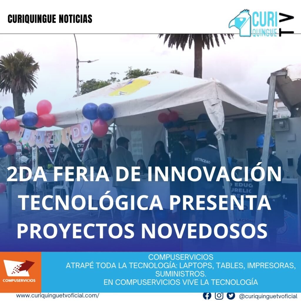 #NoticiaLocal En el parque Vicente León se llevó a cabo la 2da Feria de Innovación Tecnológica, donde varias instituciones del cantón presentaron proyectos novedosos que podrían ser utilizados en el futuro para mejorar la calidad de vida de la ciudad. La feria mostró el potencial de la tecnología para resolver problemas y mejorar la vida de los ciudadanos. Le recordamos que puede seguir a través de #CuriquingueTv en #ATVCABLE #canal83 #Latacunga #Pujilí #Saquisilí #CBVisión #canal79 #Salcedo #Ambato #TVPlus #canal48 #LaManá #Valencia #Quevedo a las 07H00. ¡Gracias por sintonizarnos! #CuriquingueTv #UnaNuevaFormaDeHacerTelevisión