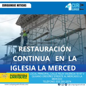#NoticiaLocal La concejal María Esther Veloz dio a conocer importantes avances en el proceso de restauración del histórico Templo de La Merced, una joya patrimonial de gran valor cultural para la comunidad. Según sus declaraciones, los trabajos buscan preservar la integridad arquitectónica del templo y asegurar su conservación para futuras generaciones. Paralelamente, la edil hablo al respecto a la reciente tala de un bosque perteneciente al municipio, ubicado en la parroquia Belisario Quevedo. Le recordamos que puede seguir a través de #CuriquingueTv en #ATVCABLE #canal83 #Latacunga #Pujilí #Saquisilí #CBVisión #canal79 #Salcedo #Ambato #TVPlus #canal48 #LaManá #Valencia #Quevedo a las 07H00. ¡Gracias por sintonizarnos! #CuriquingueTv #UnaNuevaFormaDeHacerTelevisión www.curiquinguetv.com