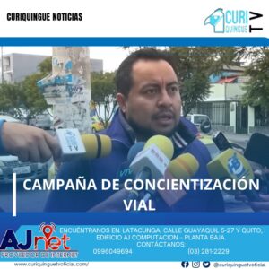 #NoticiaLocal "Ecuatorianos en Acción" lanza una campaña de concientización sobre movilidad y educación vial en colaboración con varias instituciones estatales. Le recordamos que puede seguir a través de #CuriquingueTv en #ATVCABLE #canal83 #Latacunga #Pujilí #Saquisilí #CBVisión #canal79 #Salcedo #Ambato #TVPlus #canal48 #LaManá #Valencia #Quevedo a las 07H00. ¡Gracias por sintonizarnos! #CuriquingueTv #UnaNuevaFormaDeHacerTelevisión www.curiquinguetv.com