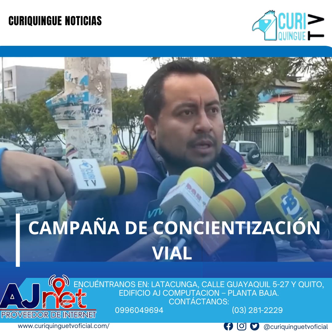 #NoticiaLocal "Ecuatorianos en Acción" lanza una campaña de concientización sobre movilidad y educación vial en colaboración con varias instituciones estatales. Le recordamos que puede seguir a través de #CuriquingueTv en #ATVCABLE #canal83 #Latacunga #Pujilí #Saquisilí #CBVisión #canal79 #Salcedo #Ambato #TVPlus #canal48 #LaManá #Valencia #Quevedo a las 07H00. ¡Gracias por sintonizarnos! #CuriquingueTv #UnaNuevaFormaDeHacerTelevisión www.curiquinguetv.com