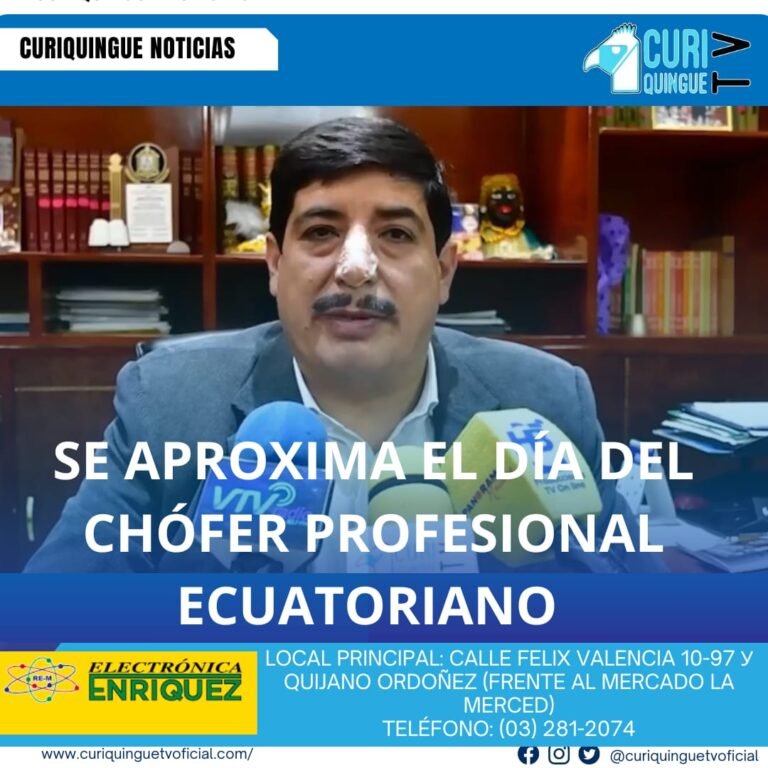 #NoticiaLocal El Sindicato de Choferes Profesionales de Cotopaxi ha anunciado que junio será un mes de celebraciones y actividades para conmemorar el Día del Chofer Profesional Ecuatoriano. Así lo informa Diego Herrera, secretario general. Entre los eventos programados se destacan charlas abiertas a chóferes profesionales y no profesionales, sobre Leyes de Tránsito, dirigidas a promover la seguridad vial. Le recordamos que puede seguir a través de #CuriquingueTv en #ATVCABLE #canal83 #Latacunga #Pujilí #Saquisilí #CBVisión #canal79 #Salcedo #Ambato #TVPlus #canal48 #LaManá #Valencia #Quevedo a las 07H00. ¡Gracias por sintonizarnos! #CuriquingueTv #UnaNuevaFormaDeHacerTelevisión