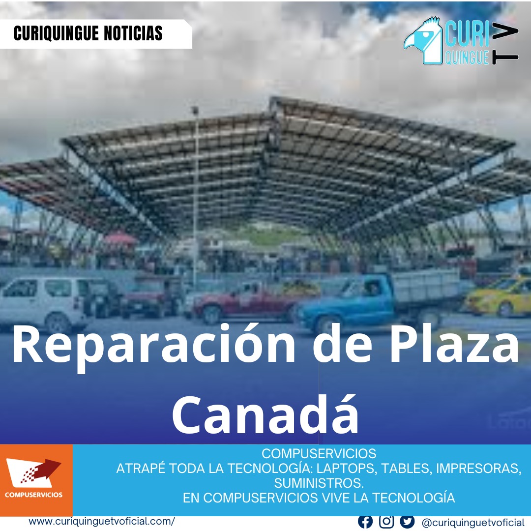 #NoticiaLocal El director de Servicios Públicos Municipales confirma que se han realizado trabajos de reparación en la cubierta de la Plaza Canadá, luego de que una fuerte lluvia provocara su colapso, garantizando la seguridad de los ciudadanos y visitantes. Le recordamos que puede seguir a través de #CuriquingueTv en #ATVCABLE #canal83 #Latacunga #Pujilí #Saquisilí #CBVisión #canal79 #Salcedo #Ambato #TVPlus #canal48 #LaManá #Valencia #Quevedo a las 07H00. ¡Gracias por sintonizarnos! #CuriquingueTv #UnaNuevaFormaDeHacerTelevisión www.curiquinguetv.com