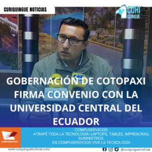 #NoticiaProvincial La Gobernación de Cotopaxi y la Universidad Central del Ecuador han firmado un convenio para ofrecer pasantías a estudiantes oriundos de la provincia. Esto fortalecerá su formación académica y profesional, brindándoles experiencia laboral en la administración pública. Le recordamos que puede seguir a través de #CuriquingueTv en #ATVCABLE #canal83 #Latacunga #Pujilí #Saquisilí #CBVisión #canal79 #Salcedo #Ambato #TVPlus #canal48 #LaManá #Valencia #Quevedo a las 07H00. ¡Gracias por sintonizarnos! #CuriquingueTv #UnaNuevaFormaDeHacerTelevisión www.curiquinguetv.com