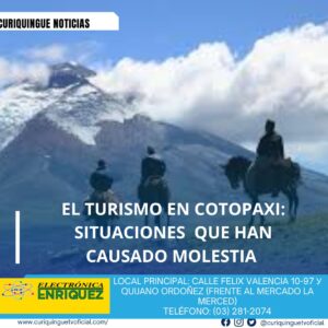 #NoticiaLocal El Director de Turismo, Iban Guerrero, informó sobre una situación que ha causado molestias en la ciudadanía y detalló el proceso que deben seguir las personas que deseen realizar actividades turísticas. La regulación y la información son clave para un turismo responsable y sostenible. Le recordamos que puede seguir a través de #CuriquingueTv en #ATVCABLE #canal83 #Latacunga #Pujilí #Saquisilí #CBVisión #canal79 #Salcedo #Ambato #TVPlus #canal48 #LaManá #Valencia #Quevedo a las 07H00. ¡Gracias por sintonizarnos! #CuriquingueTv #UnaNuevaFormaDeHacerTelevisión www.curiquinguetv.com