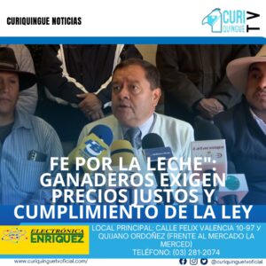 #NoticiaLocal Varios productores de Cotopaxi del sector lechero "Fe por la Leche" manifestaron su malestar en rueda de prensa debido al precio de la leche, afirmando que no se está cumpliendo la Ley de Fomento Lechero. Le recordamos que nos puede seguir a través de #CuriquingueTv en #ATVCABLE #canal83 #Latacunga #Pujilí #Saquisilí #CBVisión #canal79 #Salcedo #Ambato #TVPlus #canal48 #LaManá #Valencia #Quevedo a las 07H00. ¡Gracias por sintonizarnos! #CuriquingueTv #UnaNuevaFormaDeHacerTelevisión www.curiquinguetv.com