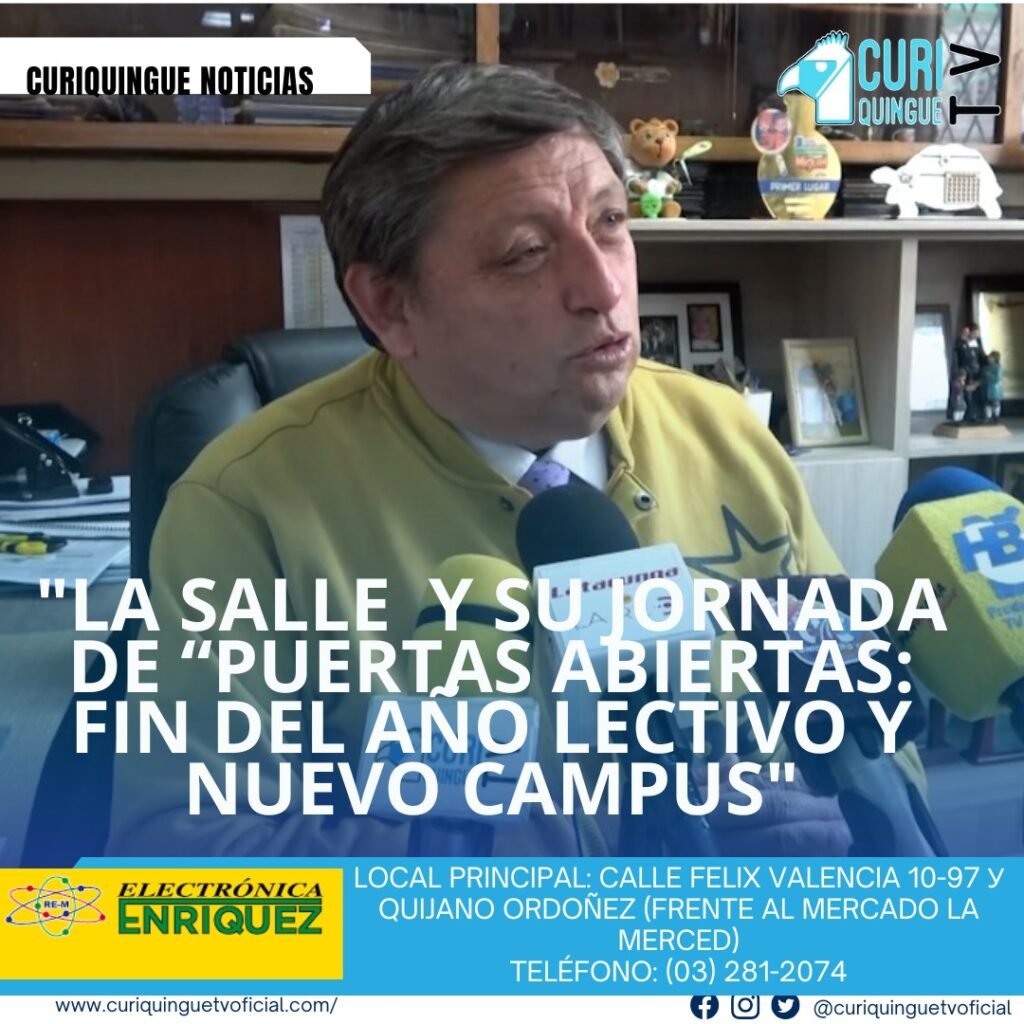 #NoticiaLocal “La Salle" Puertas Abiertas: La institución educativa realiza una jornada de puertas abiertas, informando sobre la terminación del año lectivo y la construcción de su nuevo campus. Le recordamos que puede seguir a través de #CuriquingueTv en #ATVCABLE #canal83 #Latacunga #Pujilí #Saquisilí #CBVisión #canal79 #Salcedo #Ambato #TVPlus #canal48 #LaManá #Valencia #Quevedo a las 07H00. ¡Gracias por sintonizarnos! #CuriquingueTv #UnaNuevaFormaDeHacerTelevisión www.curiquinguetv.com