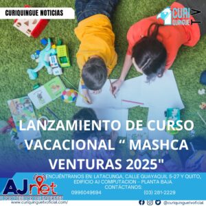 #NoticiaLocal Se inauguró el curso vacacional dirigido a niños y niñas, donde podrán participar y desarrollar sus habilidades durante las vacaciones. Le recordamos que puede seguir a través de #CuriquingueTv en #ATVCABLE #canal83 #Latacunga #Pujilí #Saquisilí #CBVisión #canal79 #Salcedo #Ambato #TVPlus #canal48 #LaManá #Valencia #Quevedo a las 07H00. ¡Gracias por sintonizarnos! #CuriquingueTv #UnaNuevaFormaDeHacerTelevisión www.curiquinguetv.com