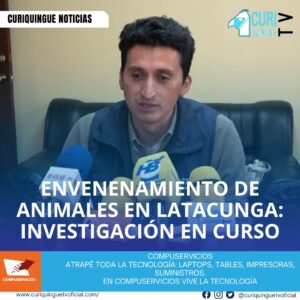 #NoticiaLocal En el barrio Chan del cantón Latacunga se denuncia que fueron envenenados 4 perritos y un becerro. El director de Justicia Municipal y el director del MAG detallan más sobre el tema. Le recordamos que puede seguir a través de #CuriquingueTv en #ATVCABLE #canal83 #Latacunga #Pujilí #Saquisilí #CBVisión #canal79 #Salcedo #Ambato #TVPlus #canal48 #LaManá #Valencia #Quevedo a las 07H00. ¡Gracias por sintonizarnos! #CuriquingueTv #UnaNuevaFormaDeHacerTelevisión www.curiquinguetv.com https://youtu.be/ose5-VED7B8
